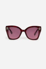 Claustrum Gothic Key Tortoiseshell Sunglasses - Red
