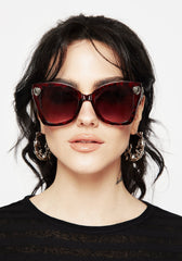 Claustrum Gothic Key Tortoiseshell Sunglasses - Red